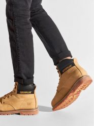 CAT Footwear Trapery S3 Hro P724626 Żółty. Żółte trapery CAT Footwear, z nubiku, bez zapięcia. Za 579.99 zł.