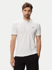 HUGO Polo Game 1 50564785 Biały Slim Fit. Białe koszulki polo Hugo, m, bez wzorów, z syntetyku, bez kołnierzyka, bez ramiączek. Za 629.99 zł.