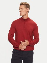 Boss Sweter Ebenji 50528300 Czerwony Regular Fit. Czerwone swetry rozpinane Boss, m, bez wzorów, z wełny, bez kołnierzyka, bez ramiączek. Za 399.99 zł.