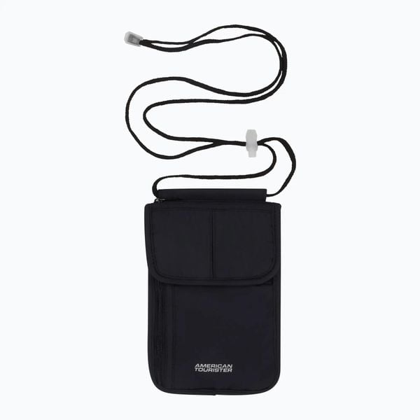 Saszetka American Tourister Rfid Security Neck. Czarne torby na ramię American Tourister, bez wzorów, z poliamidu, bez dodatków. Za 39.99 zł.