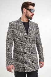 Płaszcz męski z logo BALMAIN. Płaszcze Balmain, m, bez wzorów, bez kaptura. W wyprzedaży za 6,681.35 zł.