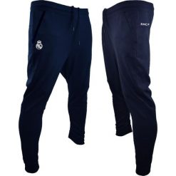 Spodnie dresowe Real Madryt Premium. Niebieskie szorty REAL MADRID, xl, bez wzorów, z dresówki, sportowe. W wyprzedaży za 191.13 zł.