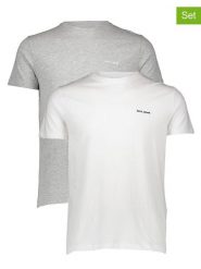 Pepe Jeans Koszulki (2 szt.) w kolorze szarym i białym rozmiar: XL. Białe bezrękawniki Pepe Jeans, xl, bez wzorów, z bawełny, bez kołnierzyka, bez ramiączek. Za 122.67 zł.