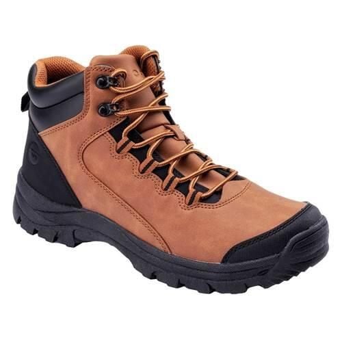 Buty trekkingowe męskie Hi-Tec Renar Mid. Brązowe buty turystyczne Hi-tec, bez wzorów, z gumy, za kostkę, bez zapięcia, outdoorowe. Za 295.99 zł.