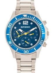 Breed Zegarek kwarcowy "Pegasus" w kolorze srebrno-niebieskim rozmiar: onesize. Szare, analogowe zegarki Breed, metalowe. Za 260.99 zł.