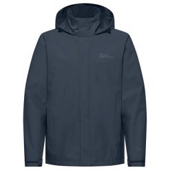 Kurtka uniwersalna męska Jack Wolfskin Trailtime. Niebieskie kurtki Jack Wolfskin, l, bez wzorów, z materiału, z kapturem. Za 569.99 zł.