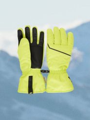 4F Rękawiczki narciarskie Thinsulate z membraną NeoDry męskie - zielone S. Zielone rękawiczki 4F, na zimę, bez wzorów, z materiału. Za 149.99 zł.