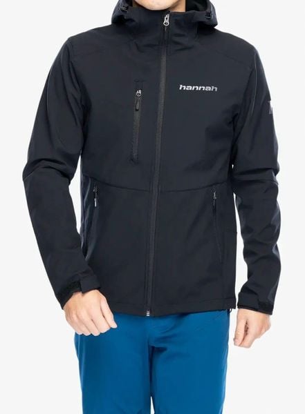 Kurtka softshell męska Hannah Briston. Czarne kurtki Hannah, na zimę, m, bez wzorów, z materiału, bez kaptura. Za 389.39 zł.