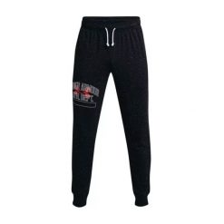 Spodnie sportowe męskie Under Armour Rival Try. Czarne spodnie treningowe długie Under Armour, m, bez wzorów, z dresówki. Za 246.00 zł.