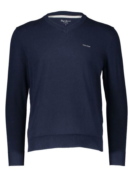 Pepe Jeans Sweter w kolorze granatowym rozmiar: XXL. Niebieskie swetry nierozpinane Pepe Jeans, xxl, bez wzorów, z bawełny, bez kołnierzyka, bez ramiączek. Za 143.90 zł.