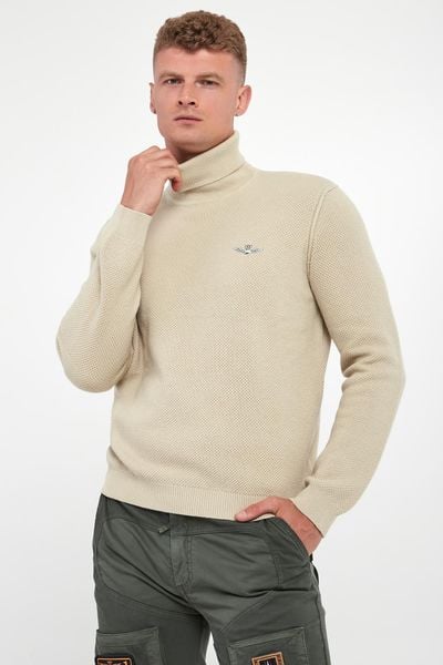 Golf męski wełniany AERONAUTICA MILITARE. Golfy Aeronautica Militare, m, bez wzorów, z wełny, bez ramiączek. W wyprzedaży za 415.35 zł.