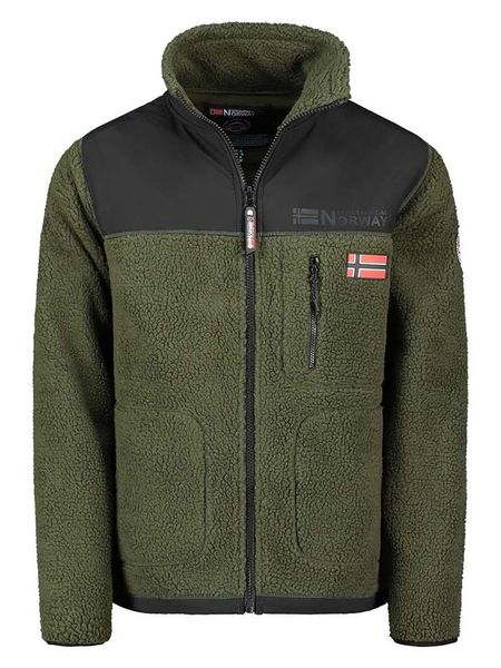 Geographical Norway Kurtka polarowa "Tuvalu" w kolorze khaki rozmiar: S. Brązowe kurtki Geographical Norway, s, bez wzorów, z polaru, bez kaptura. Za 187.52 zł.