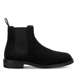 Sztyblety Gant. Czarne botki sznurowane GANT, bez wzorów, bez obcasa, bez zapięcia. Za 799.99 zł.