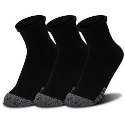 Skarpety unisex Under Armour Heatgear Quarter 3pk. Czarne skarpetki sportowe Under Armour, bez wzorów. Za 79.99 zł.