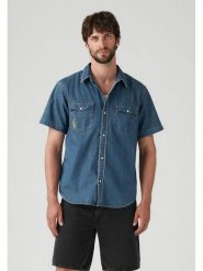 Levi's Koszula dżinsowa w kolorze niebiesko-pomarańczowym rozmiar: L. Niebieskie koszule Levi's®, l, bez wzorów, z bawełny, bez kołnierzyka, bez ramiączek. Za 108.74 zł.