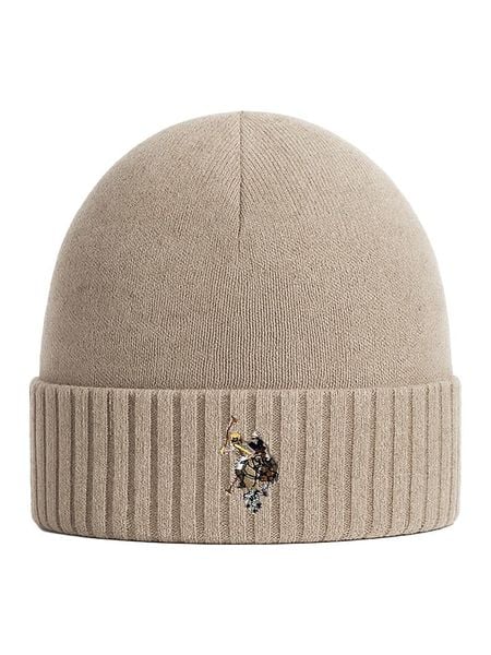 U.S. Polo Assn. Czapka w kolorze beżowym rozmiar: onesize. Brązowe czapki zimowe U.S. Polo Assn., bez wzorów, z kaszmiru. Za 127.05 zł.