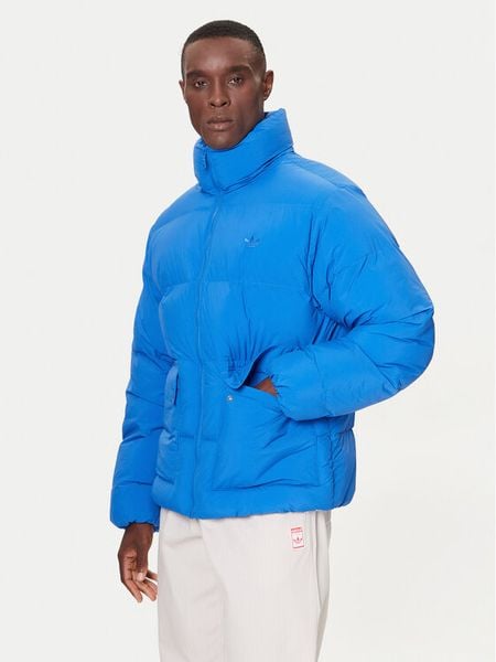 Adidas Kurtka zimowa JX4088 Niebieski Slim Fit. Niebieskie kurtki Adidas, na zimę, m, bez wzorów, z syntetyku, bez kaptura. Za 569.99 zł.