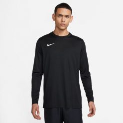Koszulka treningowa męska Nike Park Vii. Czarne bluzki z długim rękawem Nike, m, bez wzorów, bez kołnierzyka, bez ramiączek. Za 109.99 zł.