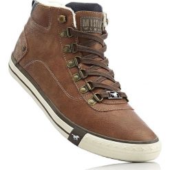 Wysokie sneakersy Mustang bonprix kasztanowy brąz. Buty sportowe casual marki bonprix. Za 219.99 zł.