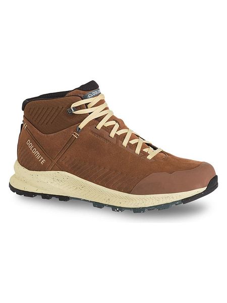 DOLOMITE Skórzane botki turystyczne "Carezza" w kolorze jasnobrązowym rozmiar: 45. Brązowe buty trekkingowe Dolomite, bez wzorów, ze skóry, bez zapięcia. Za 470.97 zł.