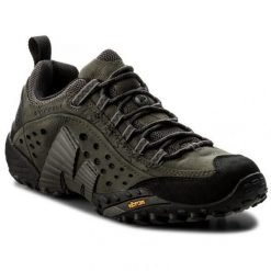 Buty trekkingowe Merrell INTERCEPT Castle Rock. Zielone buty trekkingowe Merrell, bez wzorów, bez zapięcia, trekkingowe. Za 589.00 zł.