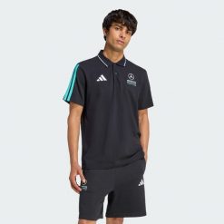 Koszulka polo MERCEDES-AMG PETRONAS FORMULA 1 TEAM DNA. Czarne koszulki polo Adidas, m, bez wzorów, bez kołnierzyka, bez ramiączek. Za 228.00 zł.