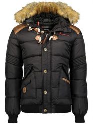 Geographical Norway Kurtka zimowa "Belphegore" w kolorze czarnym rozmiar: 3XL. Czarne kurtki Geographical Norway, na zimę, xl, bez wzorów, ze skóry, bez kaptura. Za 311.85 zł.