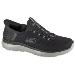 Buty sportowe Sneakersy męskie, Slip-Ins Summits - High Range. Czarne buty sportowe casual Skechers, bez wzorów, bez zapięcia. Za 329.99 zł.