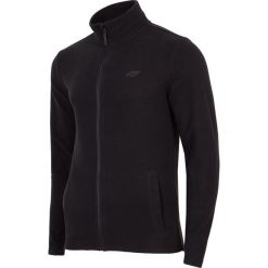Polar męski PLM304 - głęboka czerń. Brązowe bluzy z polaru marki 4F, z dzianiny. W wyprzedaży za 79.99 zł.