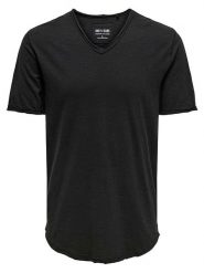 ONLY & SONS Koszulka w kolorze czarnym rozmiar: S. Czarne bezrękawniki Only & Sons, s, bez wzorów, z bawełny, bez kołnierzyka, bez ramiączek. Za 48.39 zł.