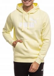 Bluza męska Puma ESS No.1 Logo Hoodie FL. Żółte bluzy z kapturem Puma, m, bez wzorów, z bawełny, z kapturem. Za 168.99 zł.