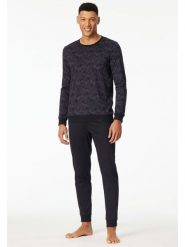 Schiesser Piżama w kolorze antracytowym rozmiar: 48. Czarne piżamy Schiesser, bez wzorów, z bawełny, bez ramiączek. Za 173.99 zł.