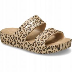Klapki Dla Dorosłych Crocs Baya Animal Platform. Brązowe klapki Crocs, z materiału. Za 169.99 zł.