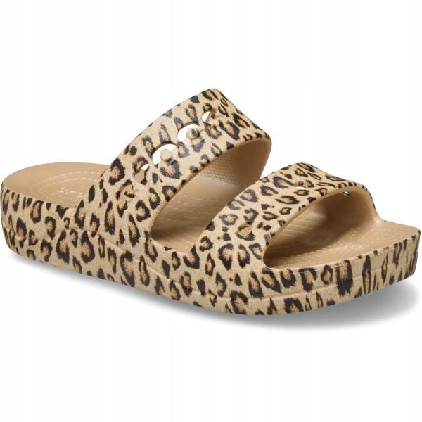 Klapki Dla Dorosłych Crocs Baya Animal Platform. Brązowe klapki Crocs, z materiału. Za 169.99 zł.