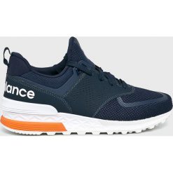 New Balance - Buty MS574PCN. Niebieskie buty sportowe casual New Balance, bez wzorów, z materiału, z okrągłym noskiem, bez zapięcia. W wyprzedaży za 299.90 zł.