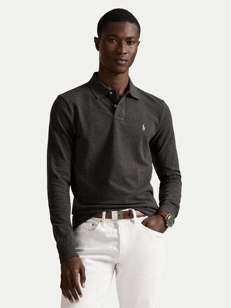 Polo Ralph Lauren Polo 710680790147 Szary jasny Custom Slim Fit. Szare koszulki polo Polo Ralph Lauren, m, bez wzorów, z bawełny, bez kołnierzyka, bez ramiączek. Za 543.99 zł.