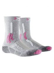 X-Socks Skarpety trekkingowe "CTN" w kolorze szaro-jasnoróżowym rozmiar: 35-38. Różowe skarpety X-Socks, bez wzorów. Za 43.99 zł.