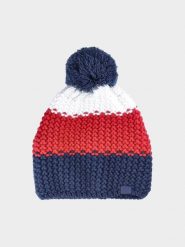 4F Czapka zimowa z pomponem męska - multikolor L. Czapki zimowe 4F, bez wzorów, z materiału. Za 79.99 zł.