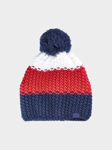 4F Czapka zimowa z pomponem męska - multikolor L. Czapki zimowe 4F, bez wzorów, z materiału. Za 49.99 zł.