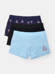 Bokserki Classic z motywem morskim 3 pack - wielobarwny. Zielone bokserki Sinsay, l, bez wzorów. Za 35.99 zł.