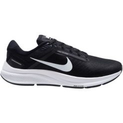Buty do biegania męskie Nike Air Zoom Structure 24. Czarne buty do biegania Nike, bez wzorów, z materiału, bez zapięcia, do biegania. Za 499.99 zł.