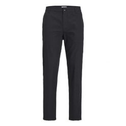 Spodnie Jack & Jones Stace Chino czarne. Czarne eleganckie spodnie Jack&Jones, sportowe. Za 253.76 zł.