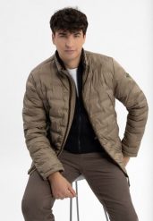 Pikowana kurtka J-LUSIO. Brązowe kurtki Volcano, m, bez wzorów, z materiału, bez kaptura. Za 329.99 zł.