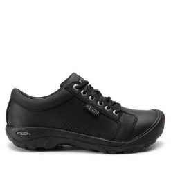 Półbuty Keen. Czarne eleganckie półbuty Keen, bez wzorów, bez obcasa, bez zapięcia. Za 389.99 zł.