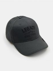 Czapka z daszkiem z hafotwanym napisem - szary. Szare czapki z daszkiem Sinsay, bez wzorów. Za 19.99 zł.