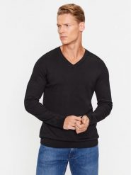 Selected Homme Sweter 16090147 Czarny Regular Fit. Czarne swetry rozpinane Selected Homme, l, bez wzorów, z bawełny, bez kołnierzyka, bez ramiączek. Za 129.99 zł.