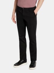 PAKO LORENTE - Czarne spodnie męskie. Czarne spodnie materiałowe Pako Lorente, na co dzień, na wiosnę, l, bez wzorów, z bawełny, casualowe. Za 119.99 zł.