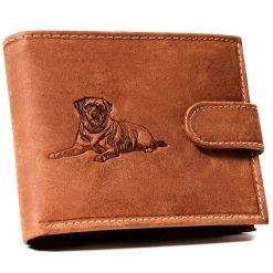 Portfel męski N992L-CHM-DOG-1-BL C j. brązowy. Brązowe portfele Inny, bez wzorów, z nubiku. Za 59.99 zł.