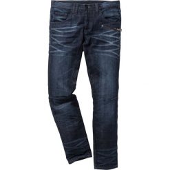 Dżinsy Regular Fit Tapered bonprix ciemnoniebieski "used". Jeansy marki bonprix. Za 79.99 zł.