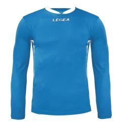 Męska Koszulka Biegowa Dusseldorf ML Długie Rękawy Błękitno-Biała. Białe bluzki z długim rękawem Legea, m, bez wzorów, z poliesteru, bez kołnierzyka, bez ramiączek. W wyprzedaży za 48.00 zł.